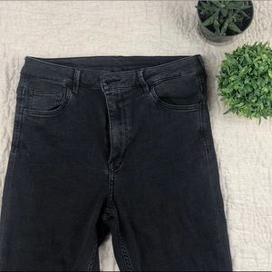 H&M charcoal high waisted soft skinny jeans